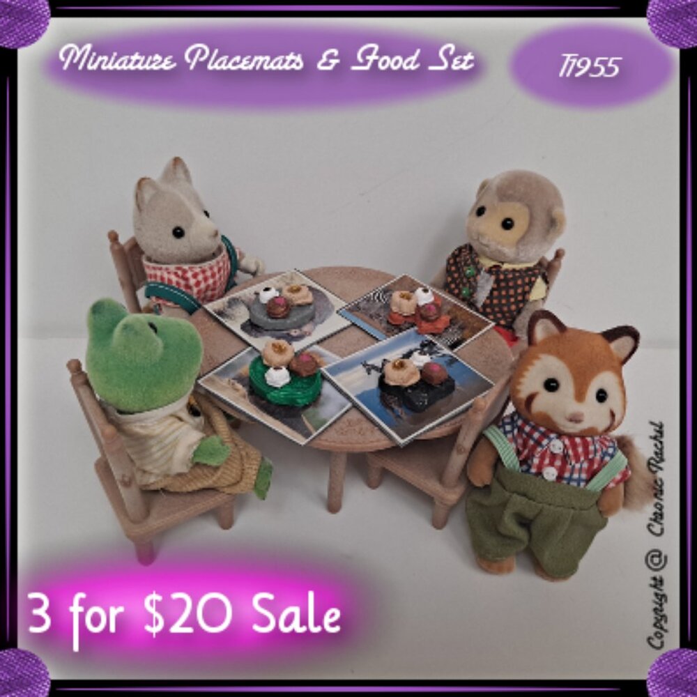 8-Piece Glued-Together Savannah Animals Placemats